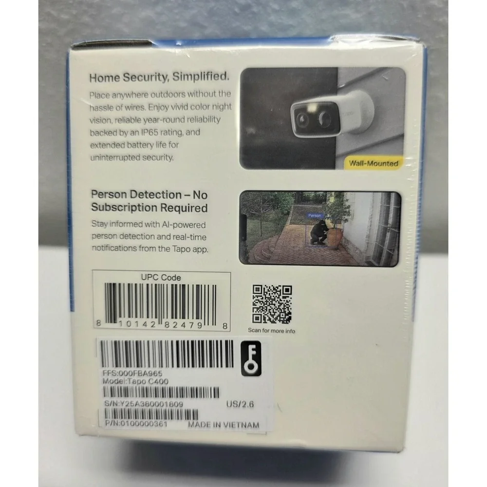 Tapo C400 Wireless Outdoor Security Camera 1080P Night Vision, Alexa, SD